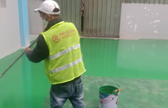 Thi công sơn sàn nhà xưởng tại Bình Phước